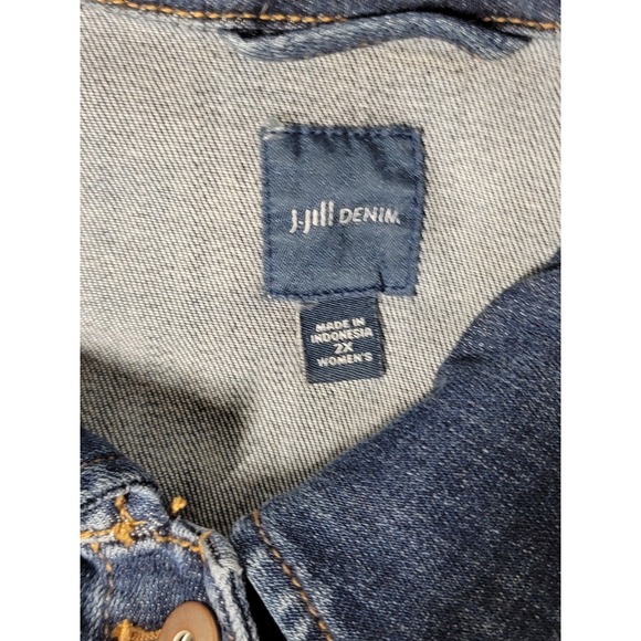 J. Jill Denim Women's Blue Jean's Jacket Size 2X Button Down - Picture 3 of 7